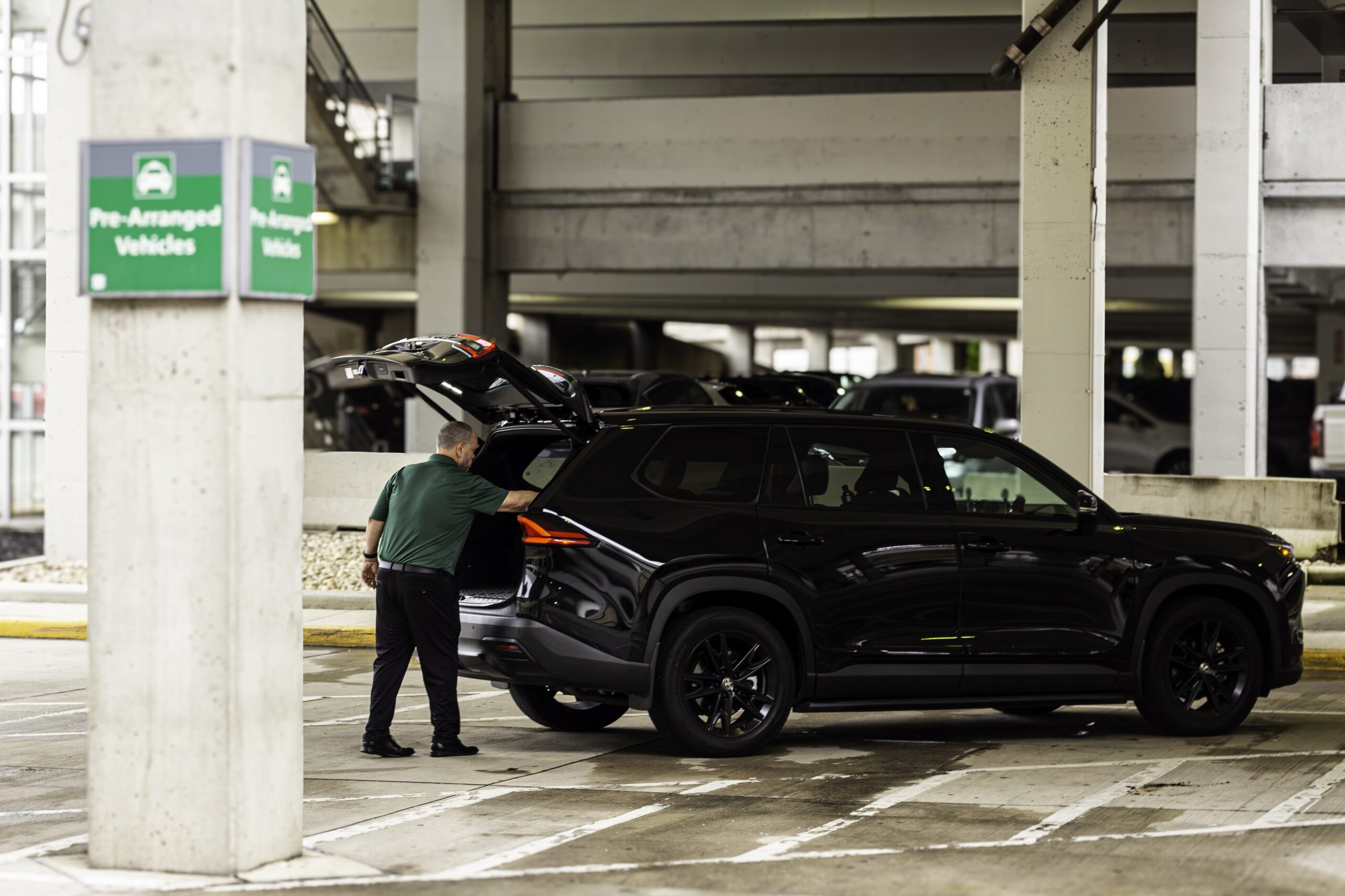 Smart Ride vehicle in the CMH pickup area